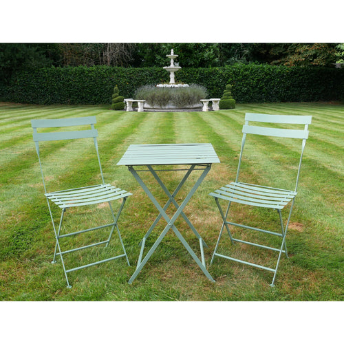 Bibury Sage Green Folding Bistro Set