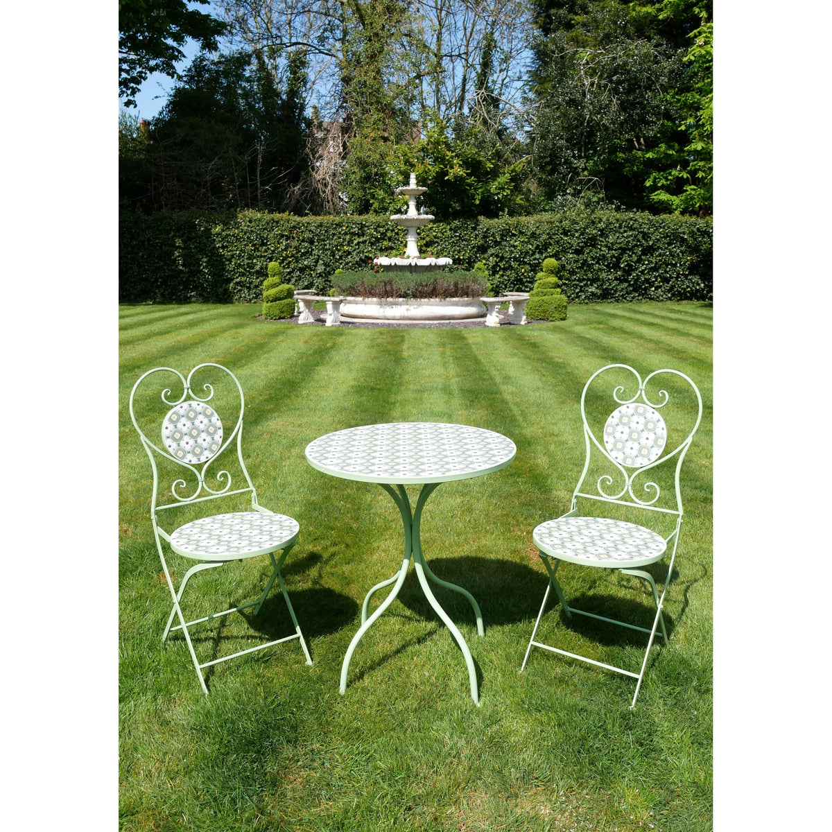 Eynsham Sage Green Mosaic Tea for Two Set