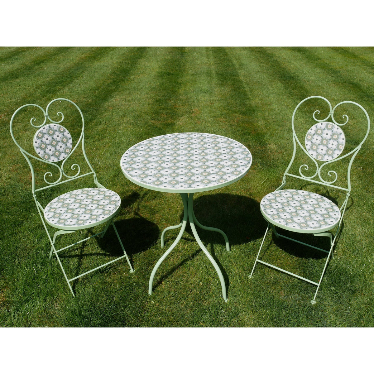Eynsham Sage Green Mosaic Tea for Two Set