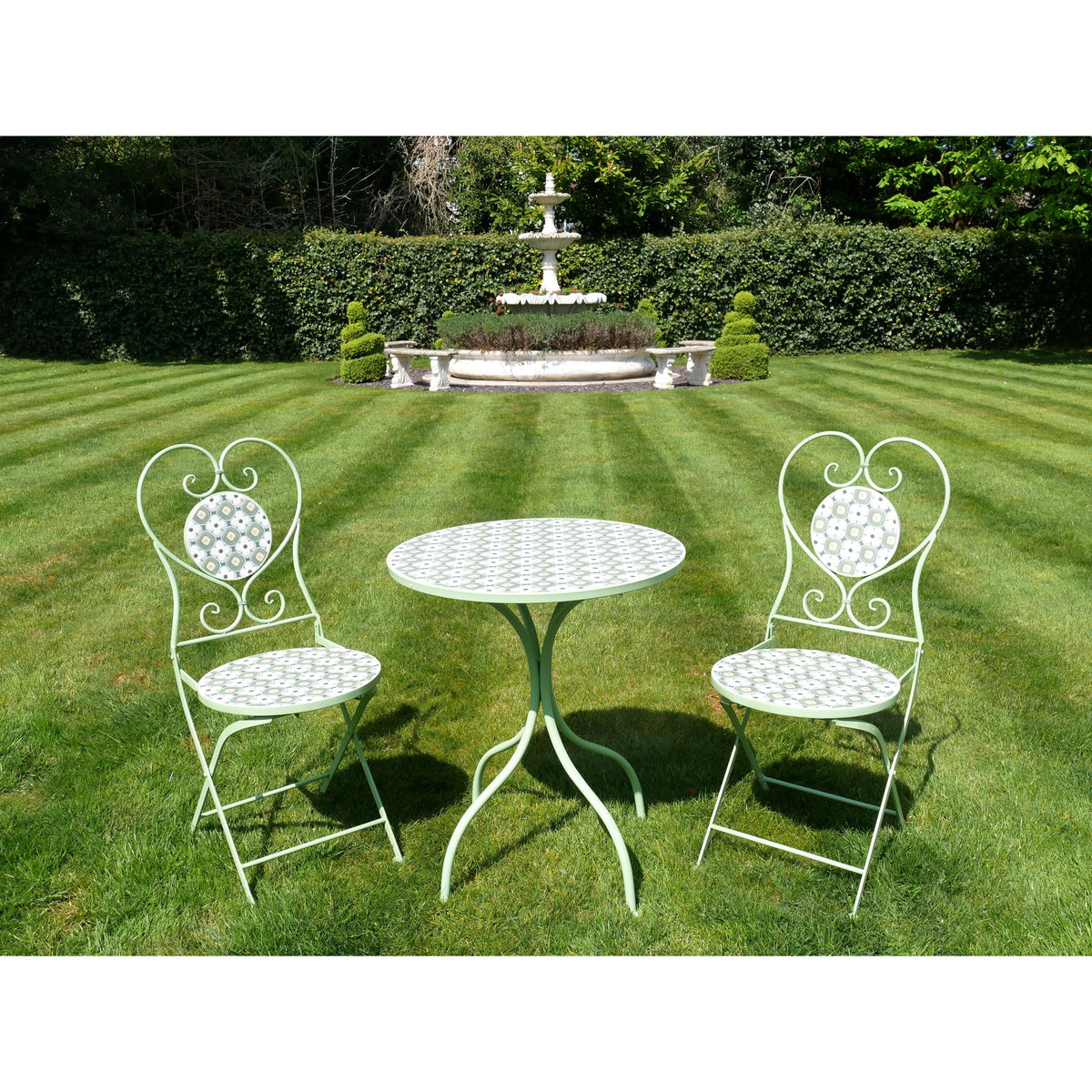 Eynsham Sage Green Mosaic Tea for Two Set