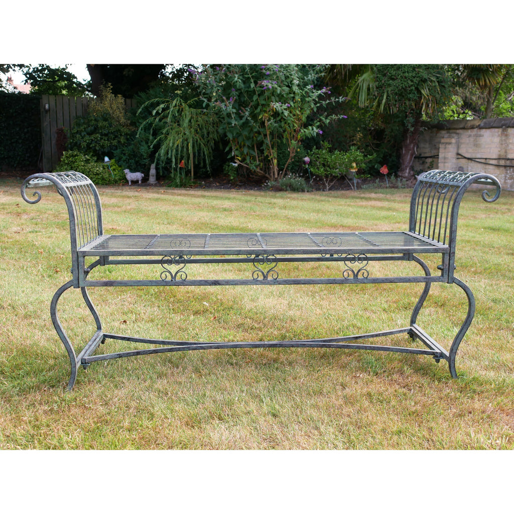 Kelmscott Scroll-End Backless Garden Bench