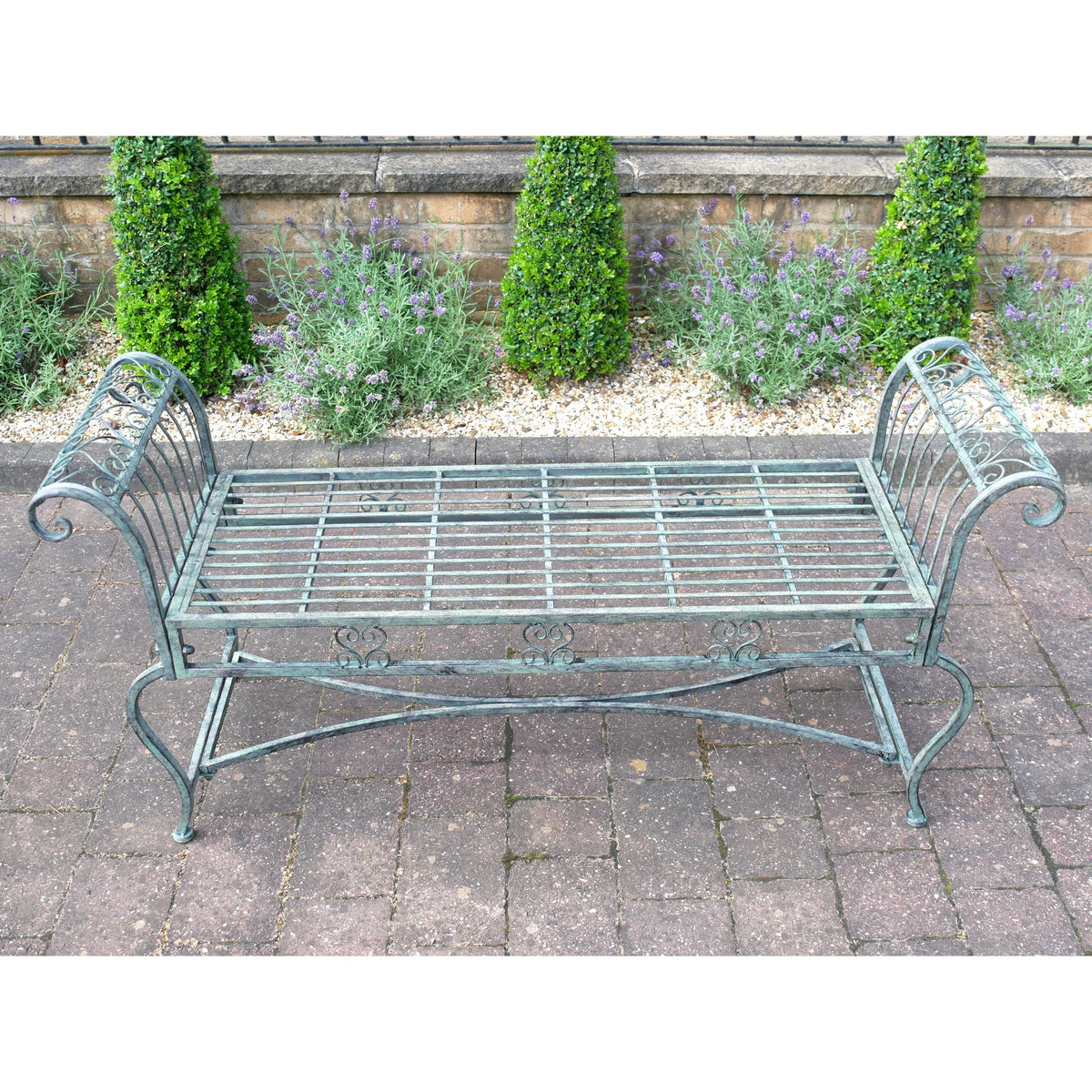 Kelmscott Scroll-End Backless Garden Bench