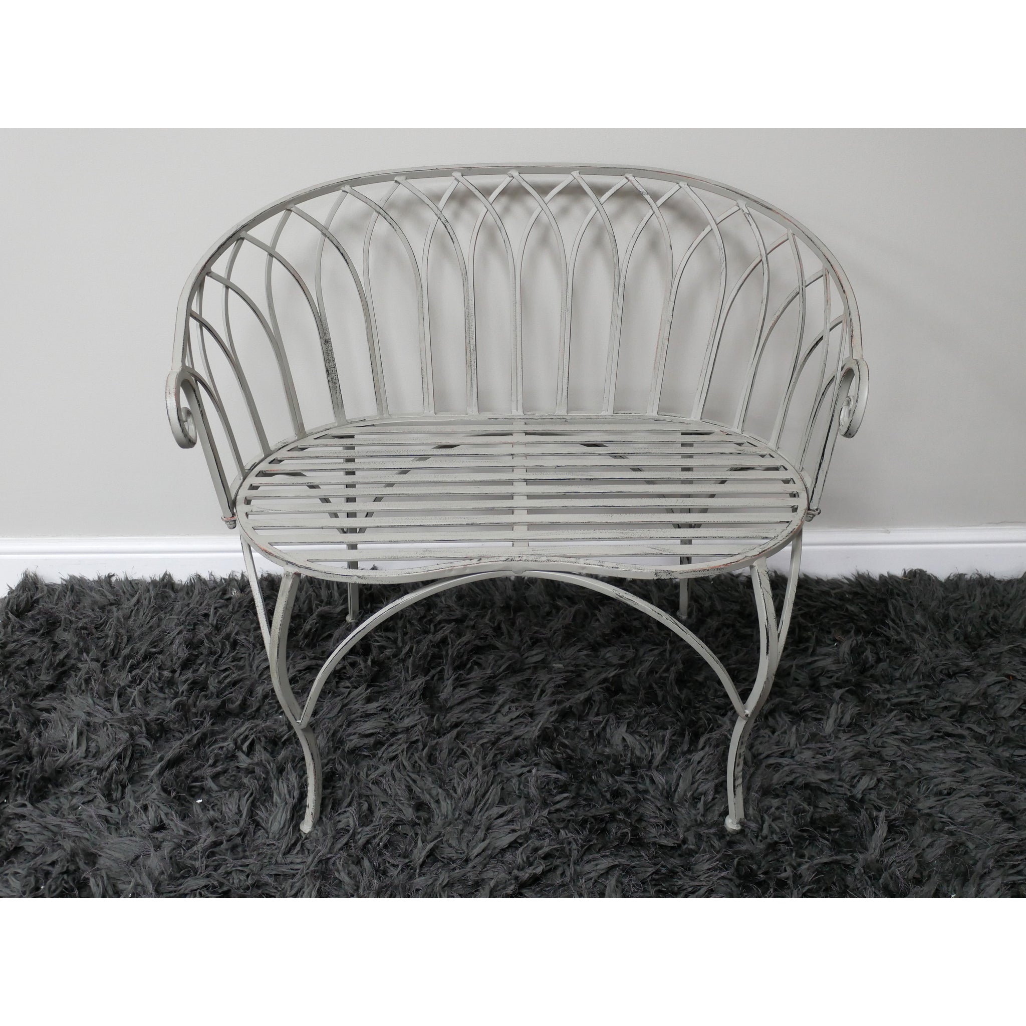 Asthall Small Antique Grey Love Seat