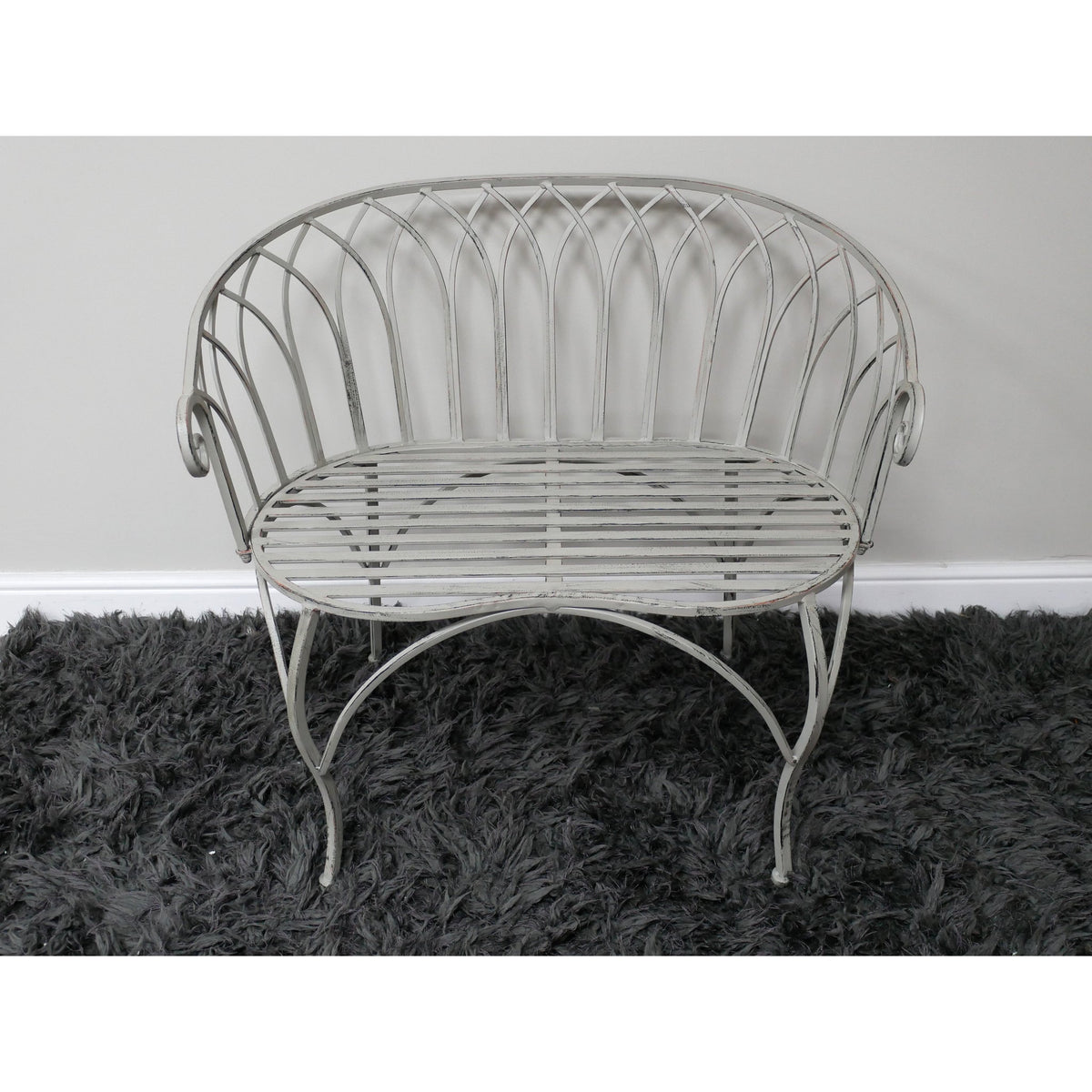 Asthall Small Antique Grey Love Seat