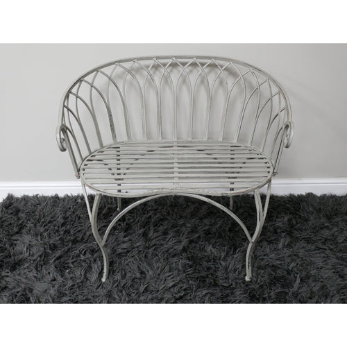 Asthall Small Antique Grey Love Seat