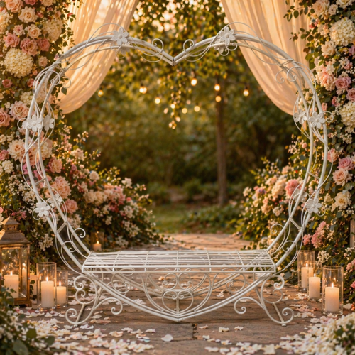 LOVE HEART GARDEN BENCH