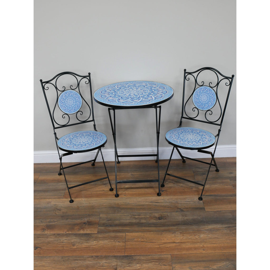 Mykonos Blue Mosaic Tea for Two Set