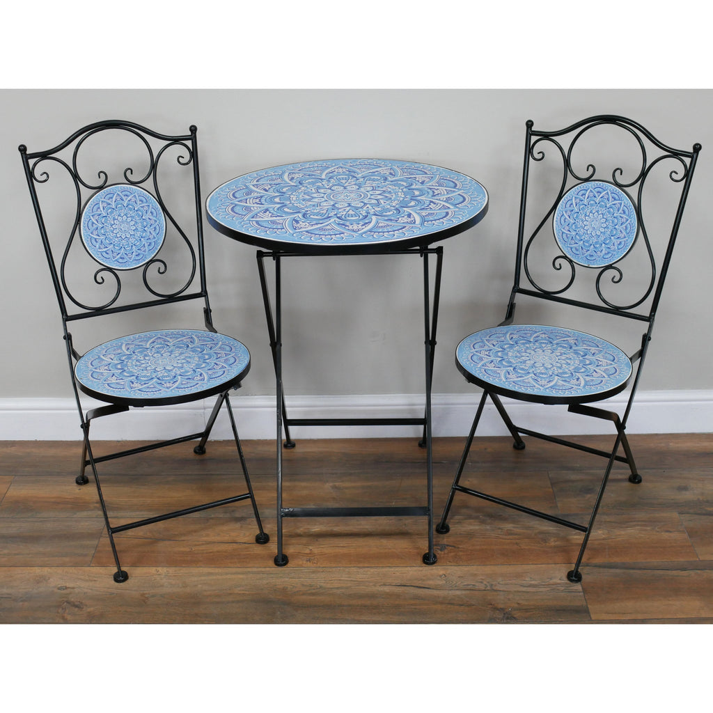 Mykonos Blue Mosaic Tea for Two Set