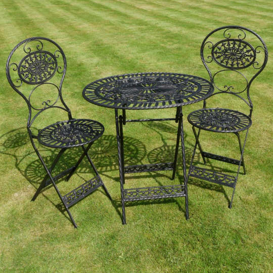 Ironbridge Black Tea for Two Cast Iron Garden Set