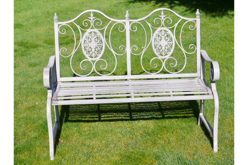 ASTOR Rustic Grey Wash Finish Garden Bench