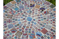 'Bloxham' Mosaic Decoration Cast Iron Garden Table & 2 Chairs
