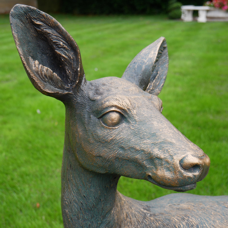 BRONZED LARGE DOE DEER