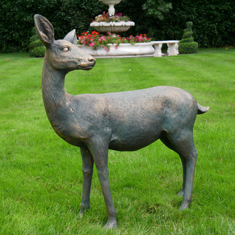 BRONZED LARGE DOE DEER
