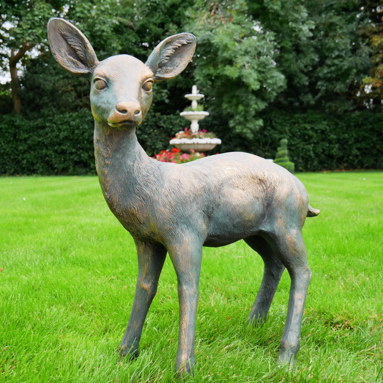 BRONZE BABY DOE DEER
