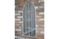 Distressed, Rustic Metal Frame Arch Wall Mirror