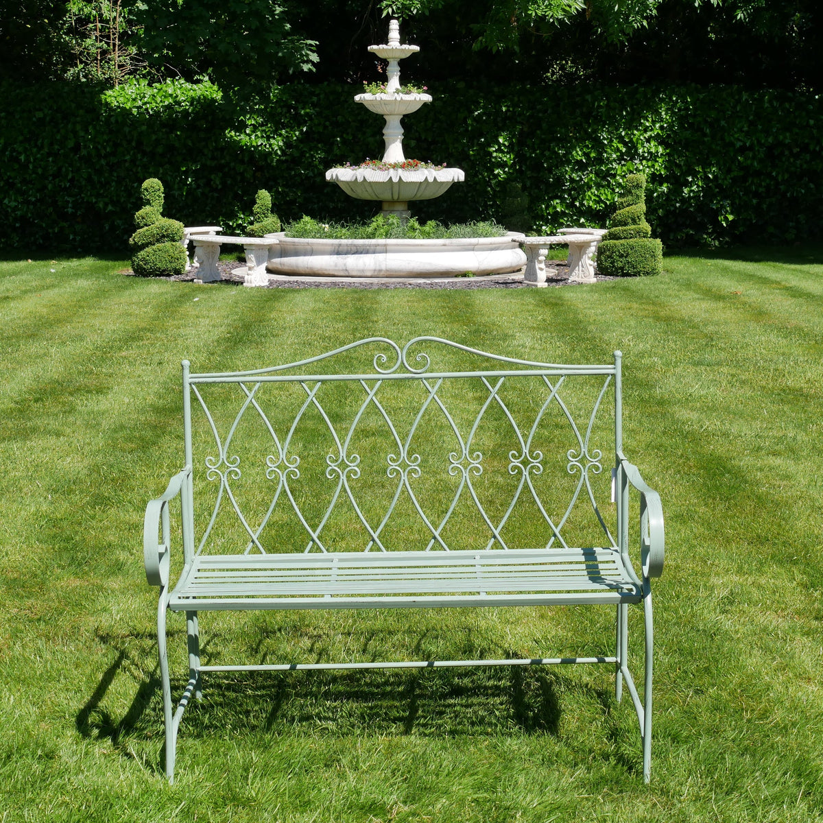Shipton Pistachio Green Garden Bench