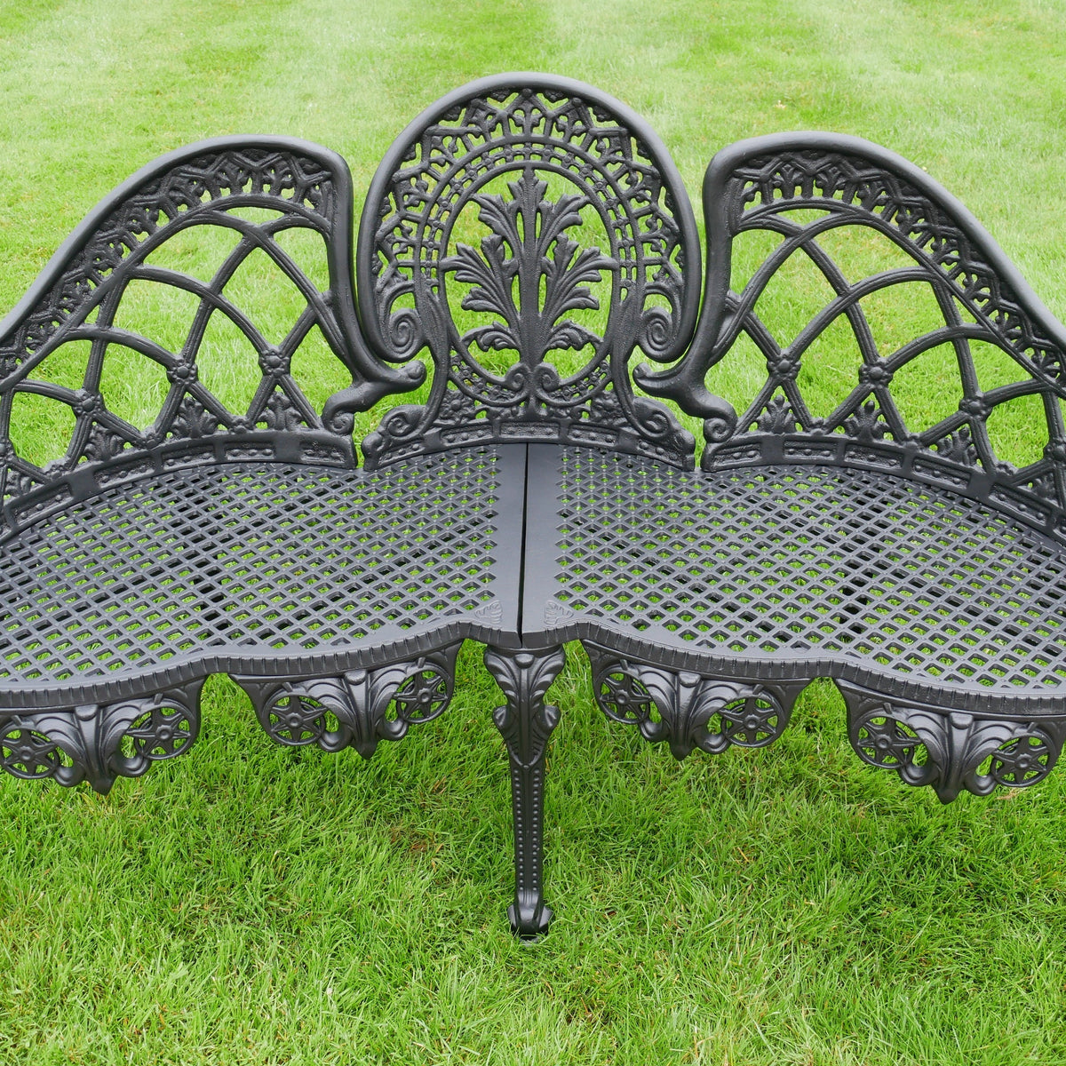 Blenheim Black Cast Aluminium Garden Bench