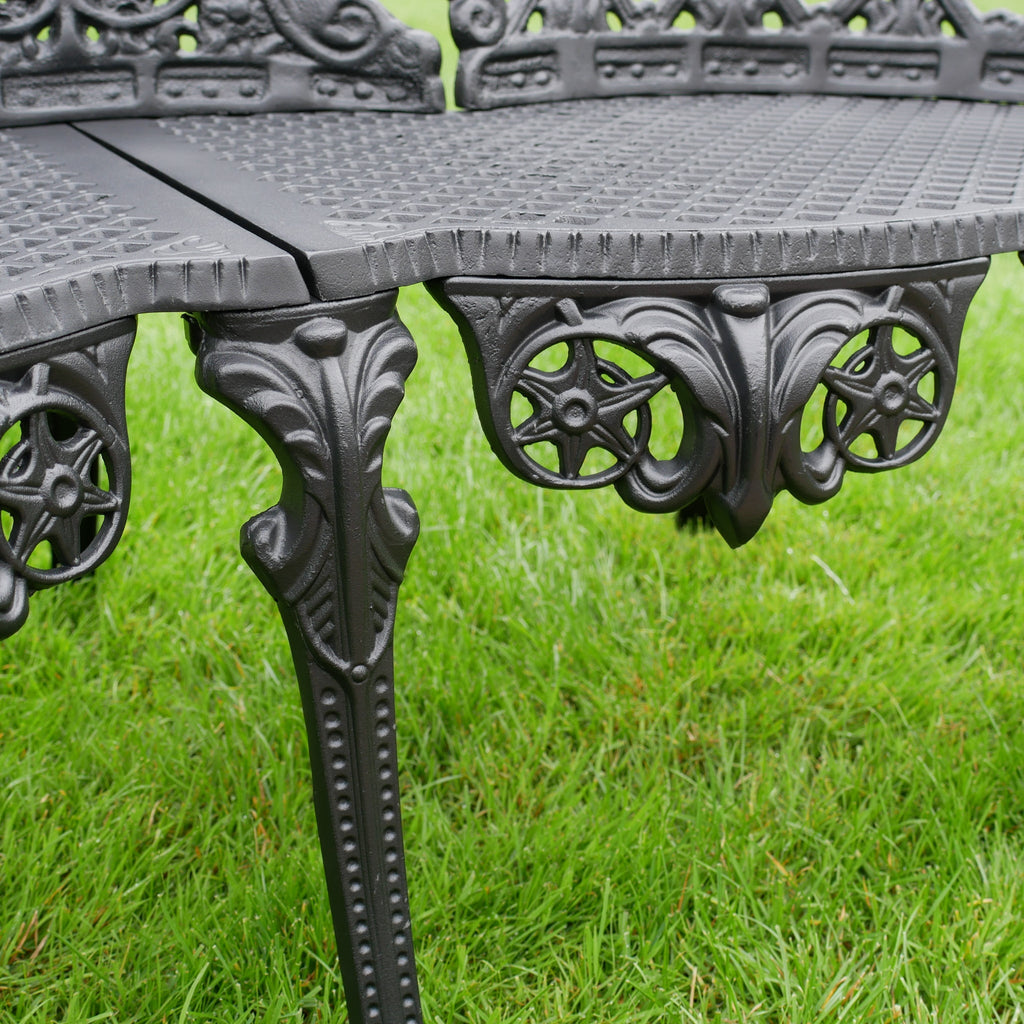 Blenheim Black Cast Aluminium Garden Bench