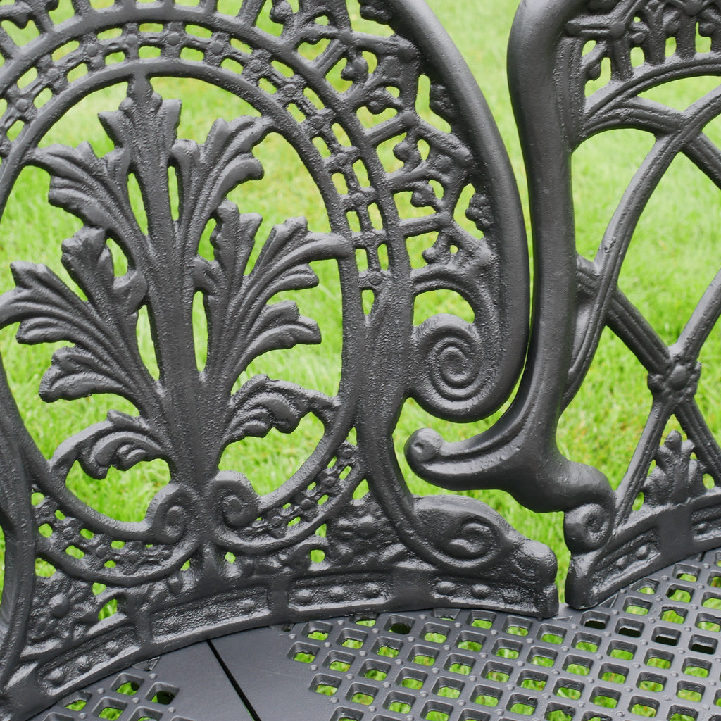 Blenheim Black Cast Aluminium Garden Bench