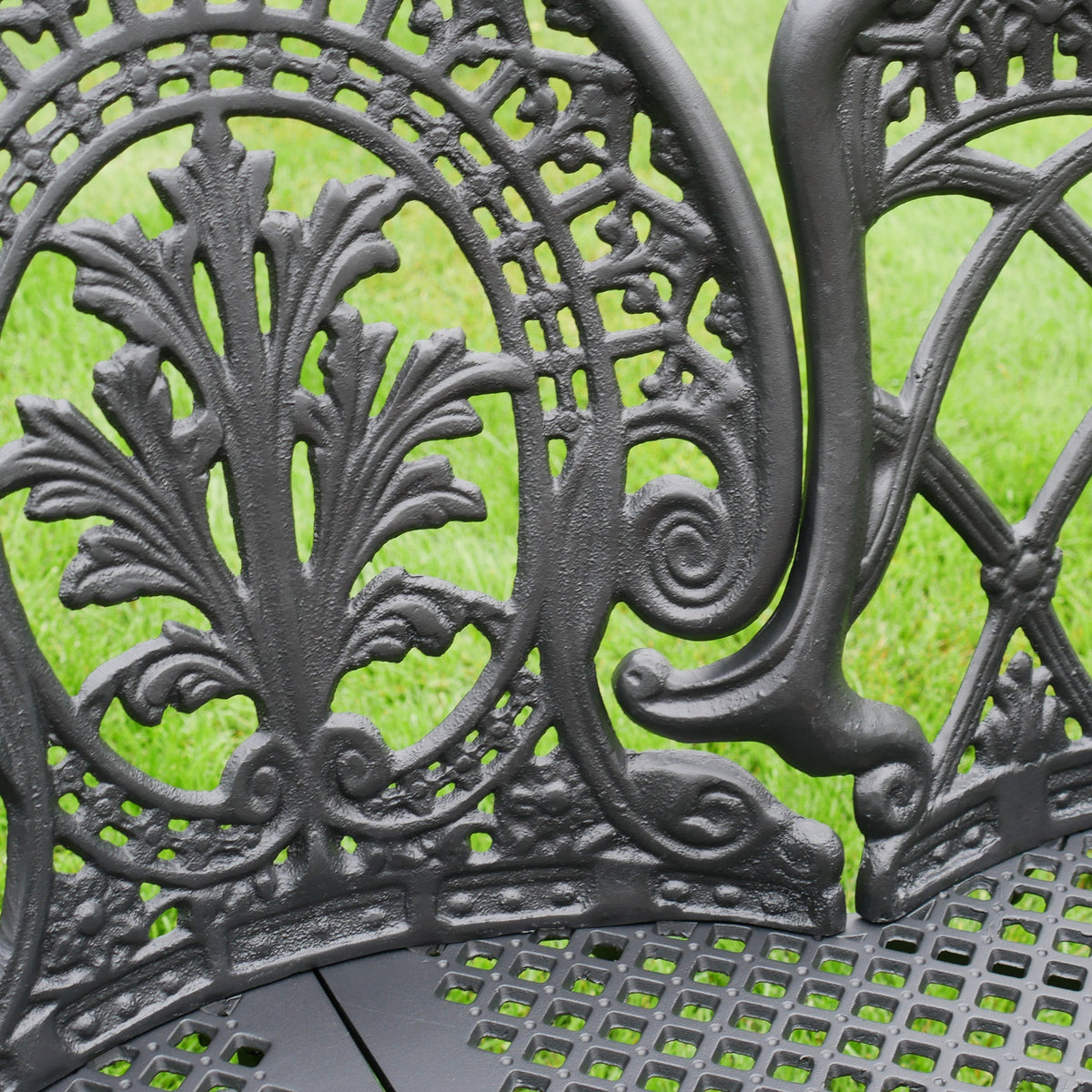 Blenheim Black Cast Aluminium Garden Bench