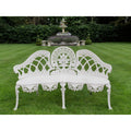 Blenheim White Cast Aluminium Garden Bench