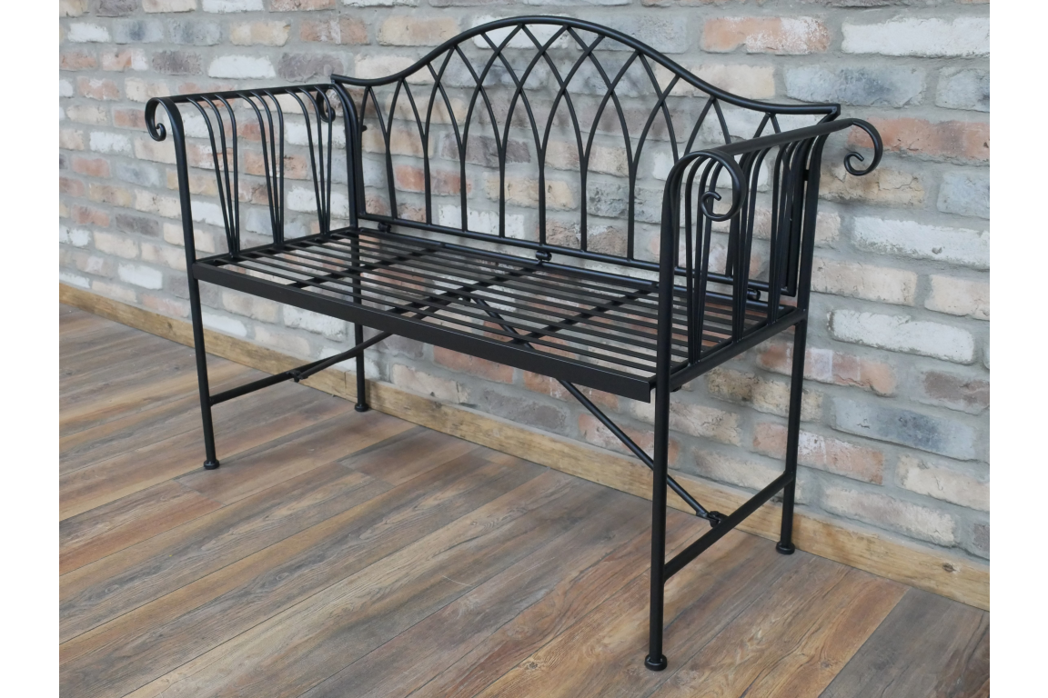 The Minster Black Garden Bench