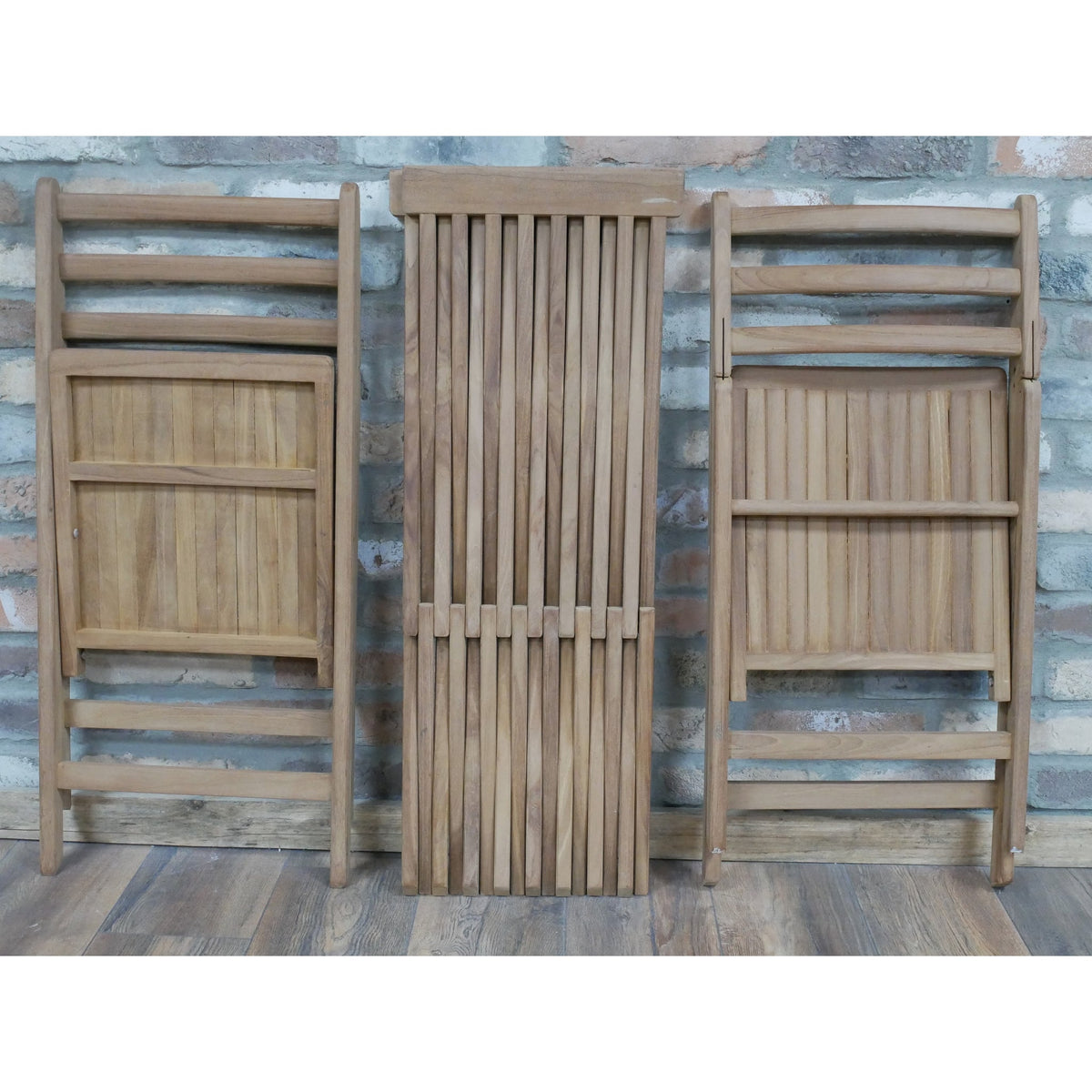 Cogges Teak Folding Tea for Two Set