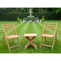 Cogges Teak Folding Tea for Two Set