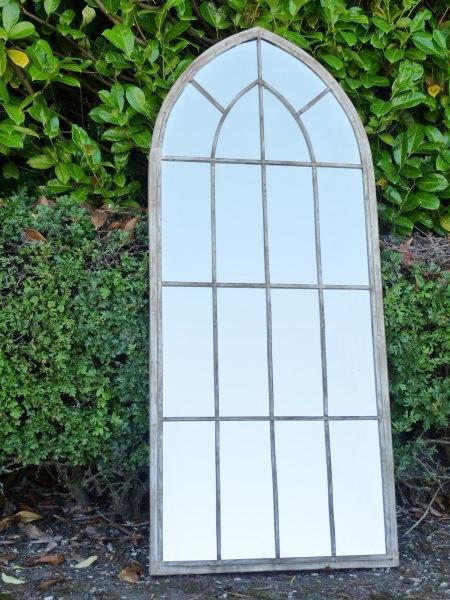 Large Arch Mirror With Rustic Metal Frame