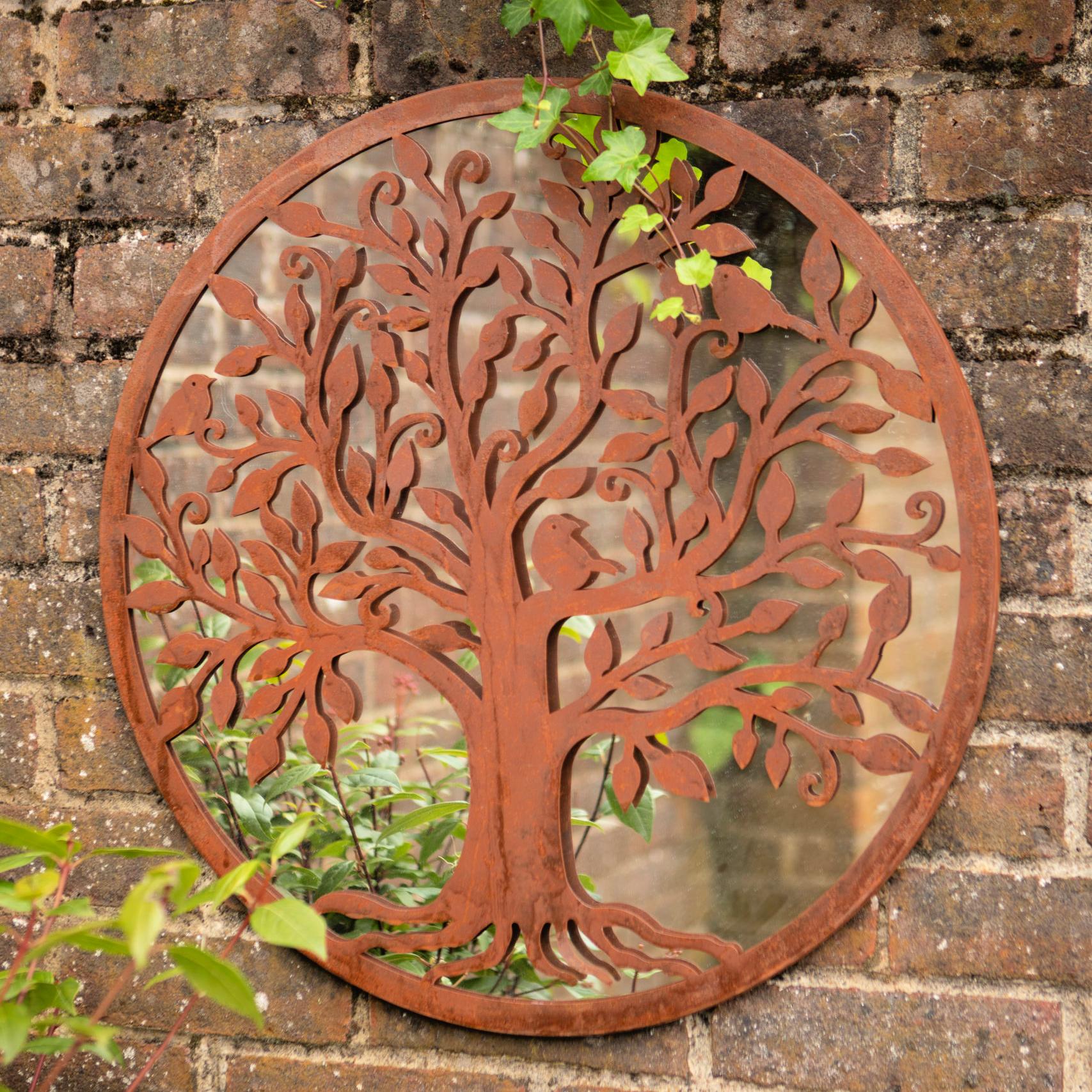 Bird Tree Wall Plaque Mirror