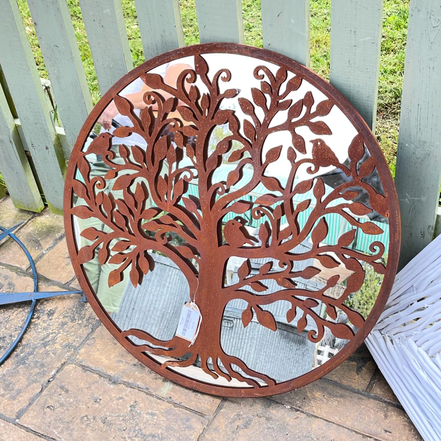 Bird Tree Wall Plaque Mirror