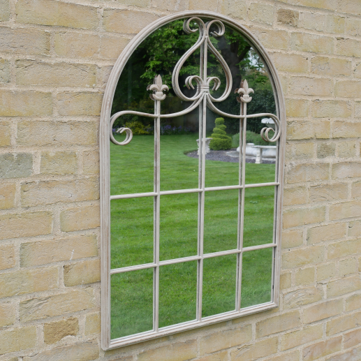 Dome Top 95cm Garden Wall Mirror