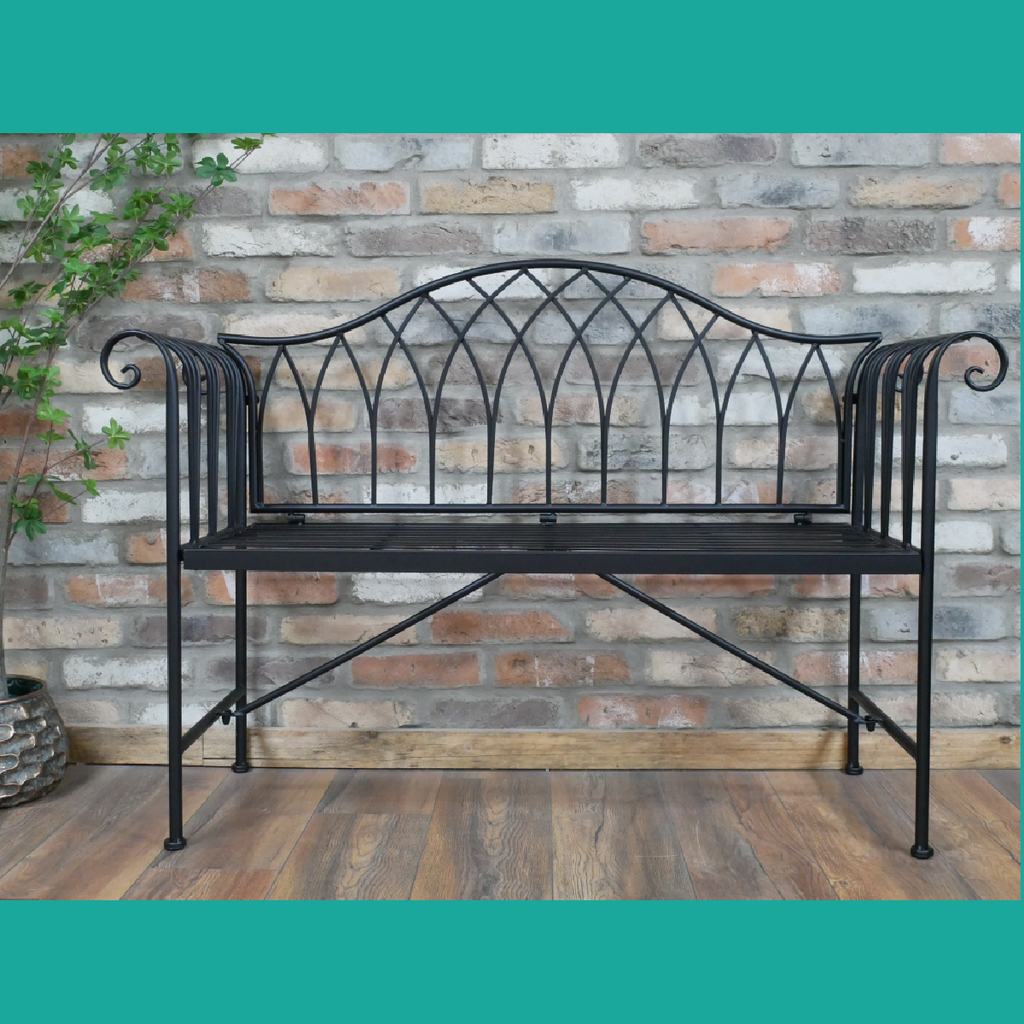The Minster Black Garden Bench